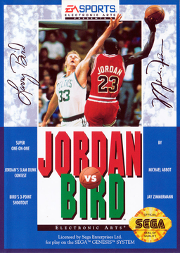Jordan vs. Bird: One on One box art for Sega Mega Drive
